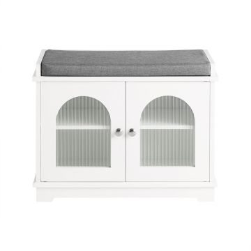 Скамья для прихожей 60x35x45см., белого/серого цвета