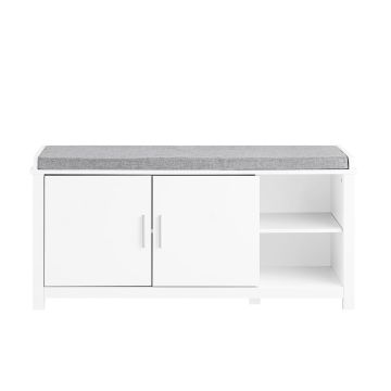 Тумба для обуви 105x35x51см., белого/серого цвета