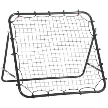 Стенка для отскока футбольного мяча Homcom 96x80x96см, чёрного цвета