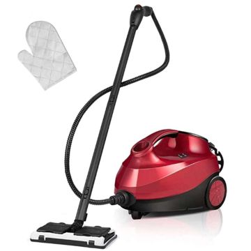 Steam cleaner, 1.5 l, 19 accessories, Red, 24 × 43 × 119 cm