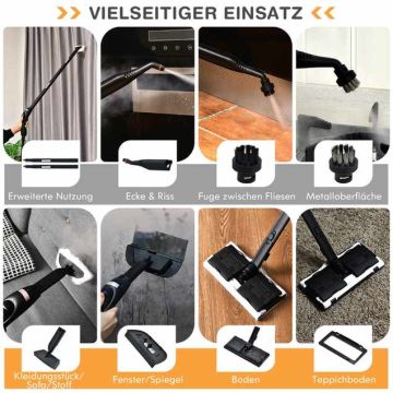 Steam cleaner, 19 accessories
