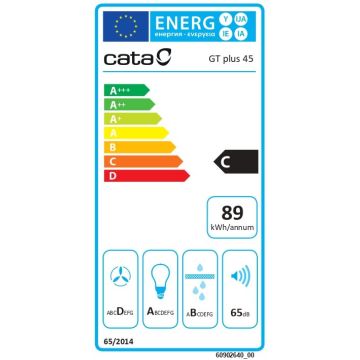 Liesituuletin CATA GT-PLUS 45 BK /M, kalusteisiin asennettava, Musta
