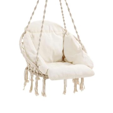 Istuttava riippumatto tyynyllä, beige