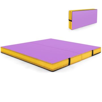 Gymnastics mat, foldable, double-sided