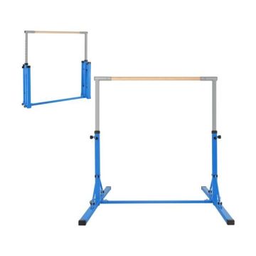 Gymnastics crossbar, foldable, 13 height levels, 136 × 172 × 90–150 cm