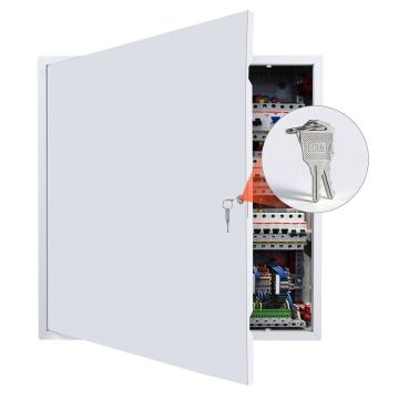 Ревизионный люк для гипсокартона VEVOR, С ключом, Белый, 64 × 64 × 1,55 см