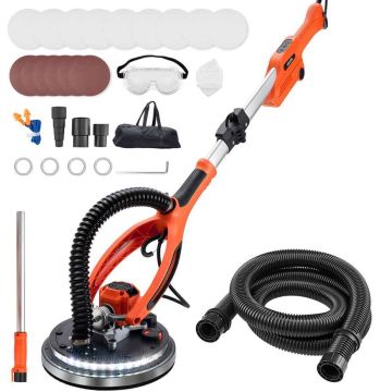 Kipsilevyhiomakone VEVOR WS225-KCL, 950 W, 7 nopeutta, 15 hiomalaikkaa, 1800 × 255 × 135 mm