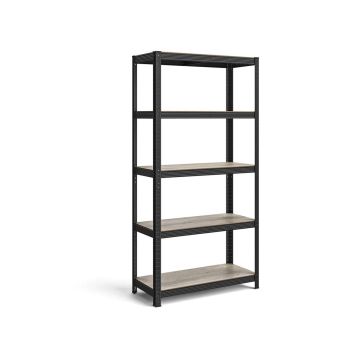 Полка для хранения 180 x 90 x 40 см, серо-черная