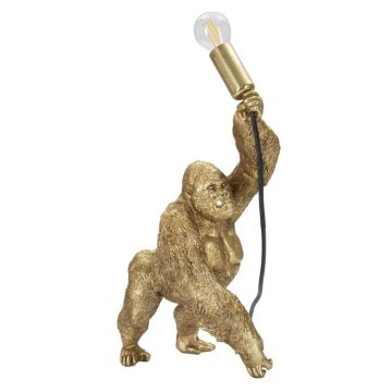 Gorillan muotoinen pöytävalaisin, Kullanvärinen, 22,5 × 16 × 40 cm