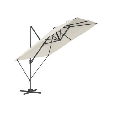 Ulkovarjo 270x270cm, beige/musta