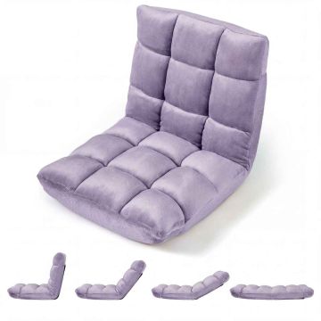 Floor armchair, 14 positions, Purple, 98.5 × 49.5 × 14 cm