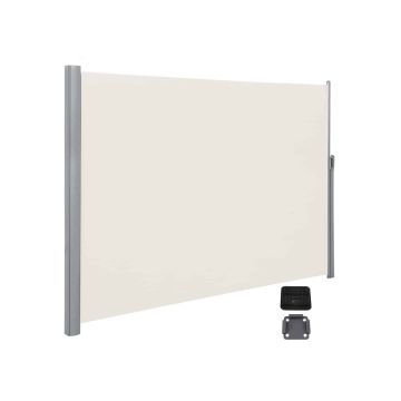Sivumarkiisi 200 x 400 cm, sisäänvedettävä, beige