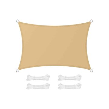 Aurinkopurje 2 x 3 m suorakaiteen muotoinen, beige