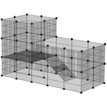 Eläinten aitaukset PawHut 140x70x105cm, musta väri