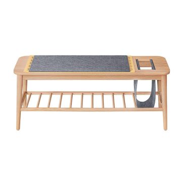 Eteisen penkki 110x37x44cm., vaaleanruskea/harmaa