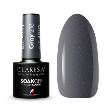 Гибридный лак для ногтей CLARESA Gray 218