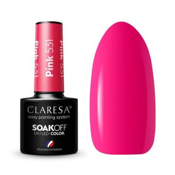 Гибридный лак для ногтей CLARESA PINK 531, Розовый