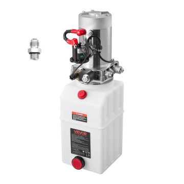 Hydraulinen voimalaitteisto VEVOR TDDC12V-1.6KW-D-7L, yksitoiminen, 7 l, 550 × 190 × 200 mm