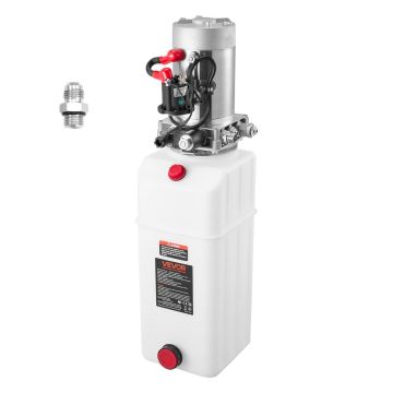 Hydraulinen voimanlähde VEVOR TDDC12V-1.6KW-D-8L, yksitoiminen, 8 l, 64,5 × 18,5 × 19 cm