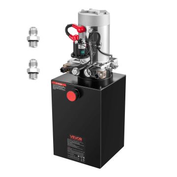 Hydraulinen voimayksikkö VEVOR TDDC12V-1.6KW-S-12L, Kaksitoiminen, 12 qt, 555 × 200 × 225 mm