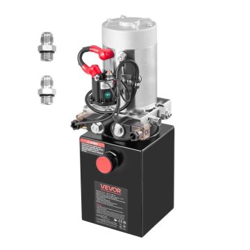 Hydraulinen voimanlähde VEVOR TDDC12V-1.6KW-S-4L, Kaksitoiminen, 44,5 × 18,5 × 17,5 cm