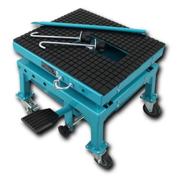 Hydraulinen moottoripyöränostin Bituxx, 3 korkeussäätöä, Sininen, 48 × 42 × 35/46/76/87 cm