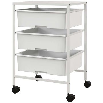 Kitchen trolley Homcom 40.8x33.5x60.5cm., white