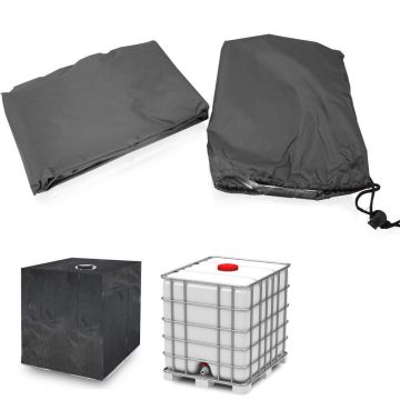 IBC-vesisäiliön suojus Bituxx, 1000 l, Musta, 120 × 100 × 110 cm