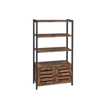 Korkea kaappi LSC75BX 70 x 30 x 121,5 cm, ruskea/musta