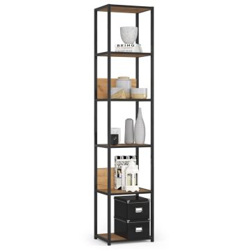 Teollisuushylly LOFT, 6 hyllyä, musta, 40 × 192 × 32 cm