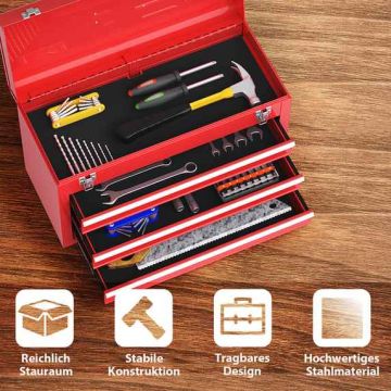 Tool box, 3 drawers, 52.07 × 21.59 × 30.48 cm