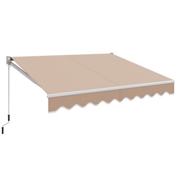 Retractable awning, Sand, 244 × 198 cm