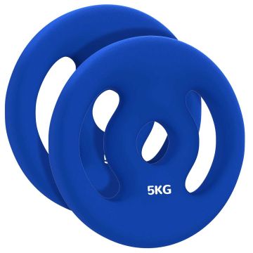Set of 2 dumbbells Sportnow 20x20x4cm., blue