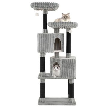 Cat tower, 2 houses, 59 × 40 × 156 cm