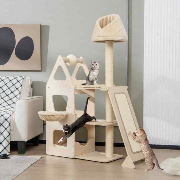 Cat scratching post, 4-tier, 111.76 × 41.91 × 162.56 cm