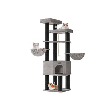 Feandrea Cat Scratching Post, Multi-Level, 55 × 55 × 186.7 cm