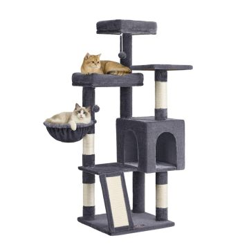 Cat scratching post FEANDREA PCT012GS01, 4 scratching posts, 3 platforms, 48 ​​× 48 × 136 cm