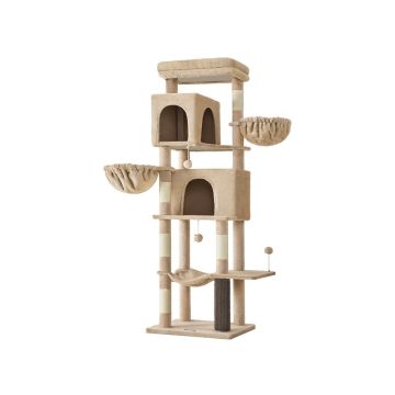 Cat scratching post Feandrea PCT182G01, XL, 2 caves, 2 hammocks, 57 × 45 × 175 cm