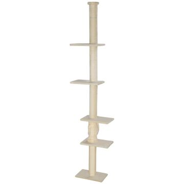 Когтеточка для кошек PawHut 42,5x26,5x275см, кремового цвета
