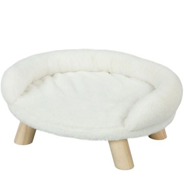 Kissanpeti Pawhut 47x40x20cm., kermanvalkoinen/vaaleanruskea