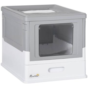 Туалет для кошек PawHut 47,5x35,5x36,7см, белый/серый цвет