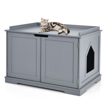 Cat toilet house, with removable partition, 75 × 54 × 52 cm