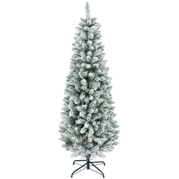 Joulukuusi Homcom 65x65x180cm., valkoinen/vihreä