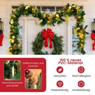 Christmas garland, 50 LED bulbs