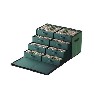Joulukoristeiden säilytyslaatikko SONGMICS RFB038C01, 128 lokeroa, 8 laatikkoa, 65 × 33,5 × 34,5 cm