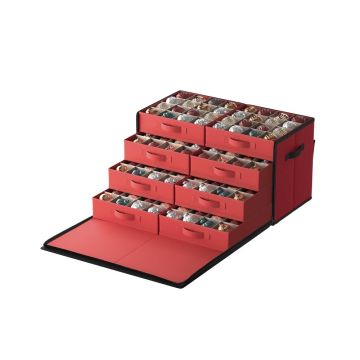 Joulukoristeiden säilytyslaatikko SONGMICS RFB038R01, 128 lokeroa, 8 laatikkoa, 65 × 33,5 × 34,5 cm