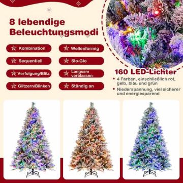 Joulukuusi, 850 oksankärkeä, 240 LED, 180 × 110 cm