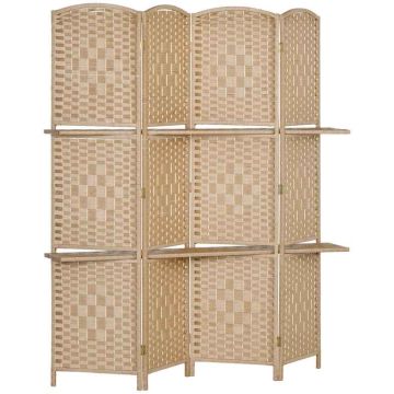 Tilanjakaja Aosom 830-813V00ND, 4 osaa, 2 hyllyä, 160 × 170 × 1,6 cm