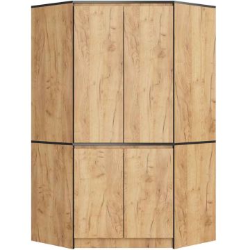 Kulmakaappi AKORD S100 CLP, 4-ovinen, ruskea, 100 × 180 × 50 cm