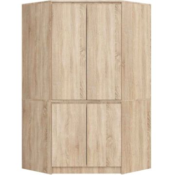 Kulmakaappi AKORD S100 CLP, 4-ovinen, ruskea, 100 × 180 × 50 cm